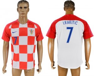 Croatia 7 I.RAKITIC Home 2018 FIFA World Cup Thailand Soccer Jersey