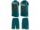 Mens Nike Jacksonville Jaguars #90 Stefan Charles Limited Teal Green Tank Top Suit NFL Jersey