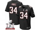 Mens Nike Atlanta Falcons #34 Brian Poole Elite Black Alternate Super Bowl LI 51 NFL Jersey