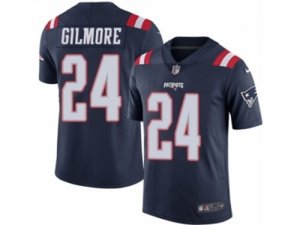 Mens Nike New England Patriots #24 Stephon Gilmore Limited Navy Blue Rush NFL Jersey