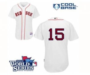 2013 world series mlb jerseys boston red sox #15 dustin pedroia white