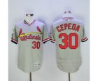 Men St. Louis Cardinals #30 Orlando Cepeda Majestic Grey Flexbase Authentic Cooperstown Collection Player Jersey