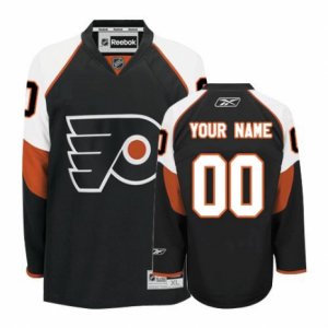Men\'s Reebok Philadelphia Flyers Customized Premier Black Third NHL Jersey