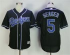 Dodgers #5 Corey Seager Charcoal Cool Base Jersey