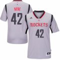 Mens Adidas Houston Rockets #42 Nene Swingman Grey Alternate NBA Jersey