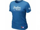 Women New York Yankees Nike L.blue Short Sleeve Practice T-Shirt