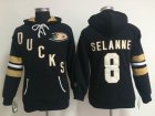 NHL Anaheim Ducks #8 Teemu Selanne Black jerseys (pullover hooded sweatshirt)