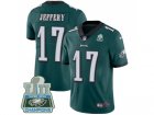 Youth Nike Philadelphia Eagles #17 Alshon Jeffery Midnight Green Team Color Super Bowl LII Champions Stitched NFL Vapor Untouchable Limited Jersey