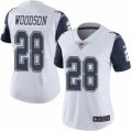 Women's Nike Dallas Cowboys #28 Darren Woodson Limited White Rush NFL Jersey