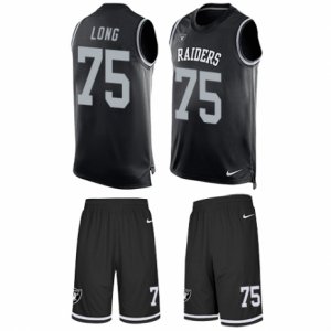 Mens Nike Oakland Raiders #75 Howie Long Limited Black Tank Top Suit NFL Jersey