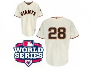 2012 world series mlb san francisco giants #28 posey cream