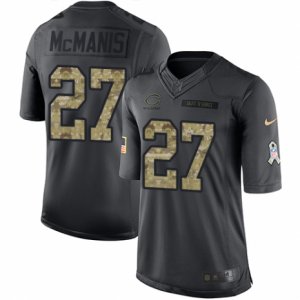 Men\'s Nike Chicago Bears #27 Sherrick McManis Limited Black 2016 Salute to Service NFL Jersey