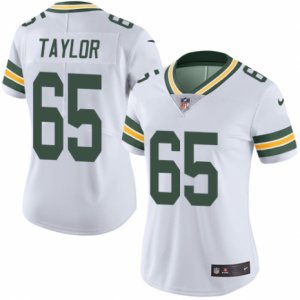 Women\'s Nike Green Bay Packers #65 Lane Taylor Limited White Rush NFL Jersey