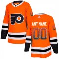 Philadelphia Flyers Orange Men's Customized Drift Fashion Adidas Jersey