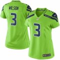 Womens Nike Seattle Seahawks #3 Russell Wilson Green Stitched NFL Limited Rush Jersey