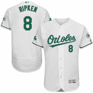 Men\'s Majestic Baltimore Orioles #8 Cal Ripken White Celtic Flexbase Authentic Collection MLB Jersey