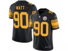 Mens Nike Pittsburgh Steelers #90 T. J. Watt Limited Black Rush NFL Jersey