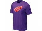 NHL Detroit Red Wings Big & Tall Logo Purple T-Shirt