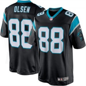 Mens Carolina Panthers #88 Greg Olsen Black Limited Jersey