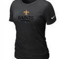 Women New Orleans Sains Black T-Shirt