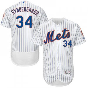 Men 2016 Men New York Mets #34 Noah Syndergaard Majestic White Flexbase Authentic Collection Player Jersey