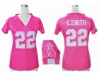 Nike Women Dallas cowboys #22 e.smitth pink jerseys[draft him ii top]