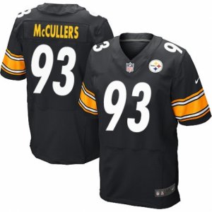 Mens Nike Pittsburgh Steelers #93 Dan McCullers Elite Black Team Color NFL Jersey