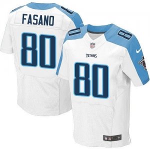 Nike Tennessee Titans #80 Anthony Fasano white Jerseys(Elite)