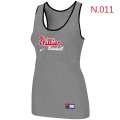 Nike Philadelphia Phillies Tri-Blend Racerback stretch Tank Top L.grey