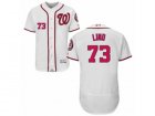 Mens Majestic Washington Nationals #73 Adam Lind White Flexbase Authentic Collection MLB Jersey