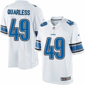 Mens Nike Detroit Lions #49 Andrew Quarless Limited White NFL Jersey