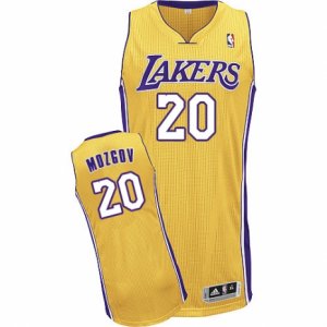 Mens Adidas Los Angeles Lakers #20 Timofey Mozgov Authentic Gold Home NBA Jersey