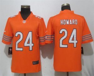 Nike Bears #24 Jordan Howard Orange Vapor Untouchable Limited Jerse