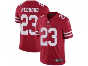 Mens Nike San Francisco 49ers #23 Will Redmond Vapor Untouchable Limited Red Team Color NFL Jersey