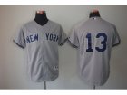 mlb new york yankees #13 rodriguez grey jerseys