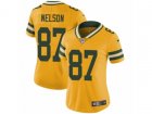 Women Nike Green Bay Packers #87 Jordy Nelson Limited Gold Rush NFL Jersey