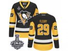 Womens Reebok Pittsburgh Penguins #29 Marc-Andre Fleury Premier Black Gold Third 2017 Stanley Cup Final NHL Jersey
