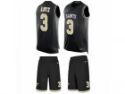 Mens Nike New Orleans Saints #3 Will Lutz Limited Black Tank Top Suit NFL Jersey