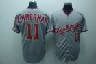 mlb washington nationals #11 zimmerman grey[cool base]