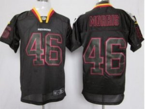 Nike NFL Washington Redskins #46 Alfred Morris Black Jerseys(Lights Out Elite)