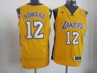 nba los angeles lakers #12 dwight howard yellow[howard][revolution 30 swingman]