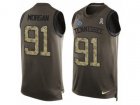 Nike Tennessee Titans #91 Derrick Morgan Limited Green Salute to Service Tank Top NFL Jersey