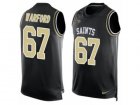 Mens Nike New Orleans Saints #67 Larry Warford Limited Black Player Name & Number Tank Top NFL Jersey