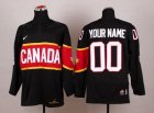 Customized nhl team canada black jersey