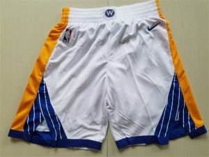 Warriors White Nike Swingman Shorts