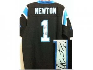 Nike jerseys carolina panthers #1 newton black[Elite signature]