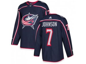 Youth Adidas Columbus Blue Jackets #7 Jack Johnson Navy Blue Home Authentic Stitched NHL Jersey