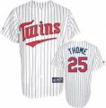 mlb minnesota twins #25 thome white(blue strip)