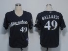 MLB Milwaukee Brewers #49 Gallardo Blue[Cool Base][Milwaukee]