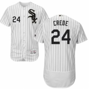 Men\'s Majestic Chicago White Sox #24 Joe Crede White Black Flexbase Authentic Collection MLB Jersey